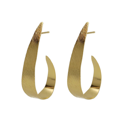 Noise Silver Hoop Earrings 