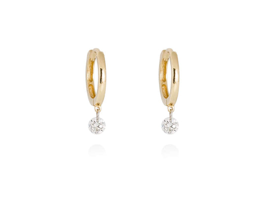 Arracades CERCLE a Or groc 18Kt. I diamants 0,20 qt.