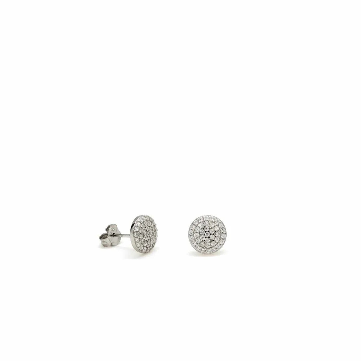 Arracades brillants petits motiu cercle i circonites