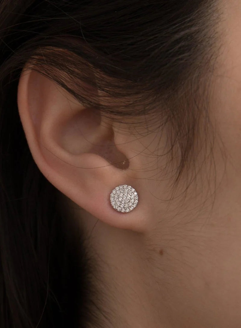 Arracades brillants petits motiu cercle i circonites
