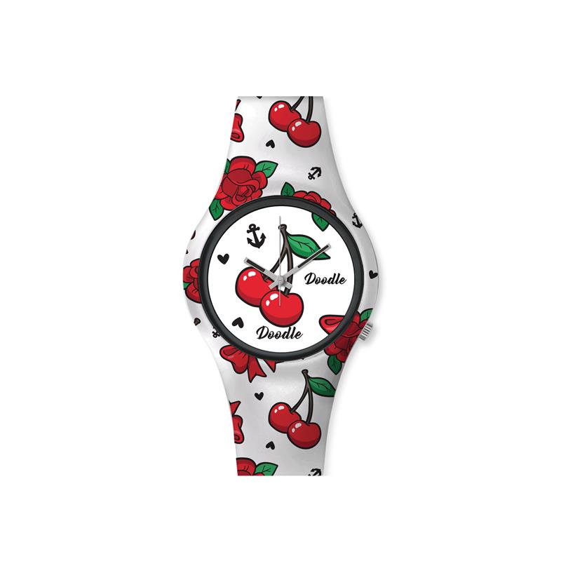 Doodle Women's Cherries Analog Watch DO35002