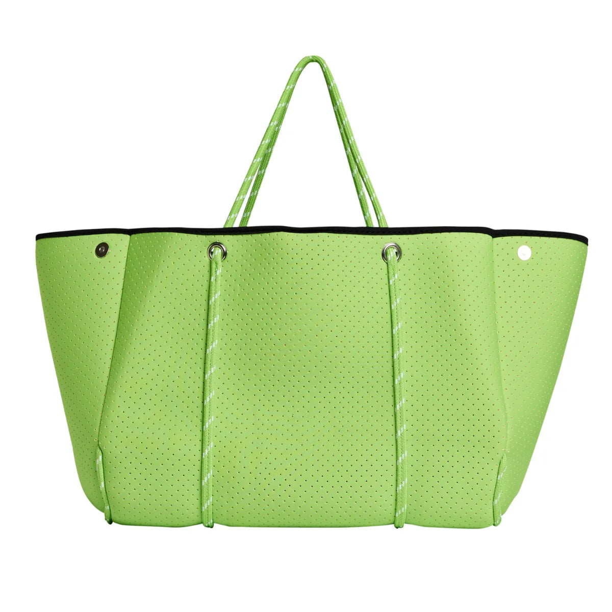 VANYLU CLASSIC. PHOSPHORUS GREEN NEOPRENE DRAWSTRING BAG